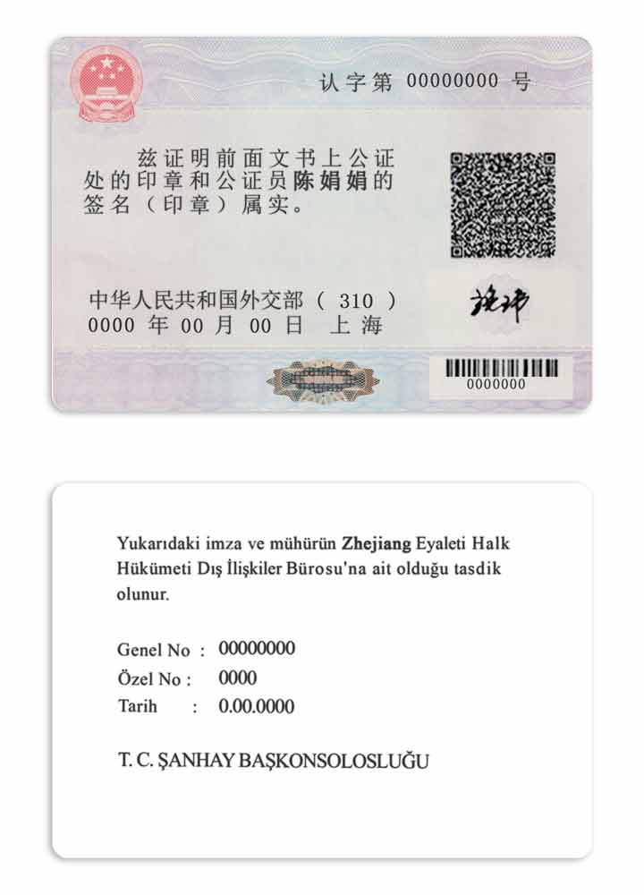 China foreign embassyconsulate authentication label notary stamp PSD template